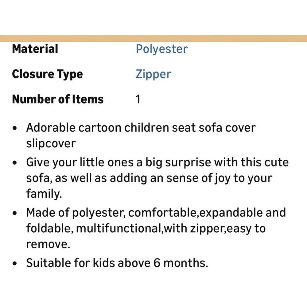 Princess Crown Pink Slipcover for Children's Armchair Cozy Chair Washable Cover